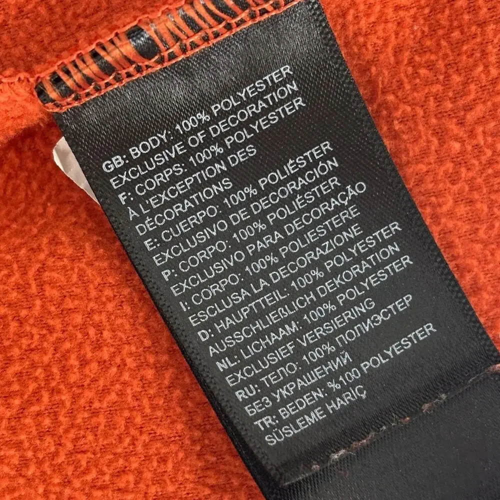 The North Face Orange Flare TKA Glacier Snap Neck Black Fleece Pullover